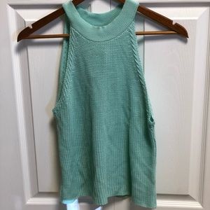 Mint green-blue sweater tank top